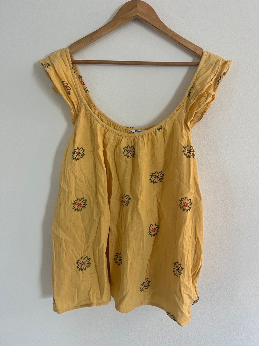 SONOMA Yellow Printed Tank Top